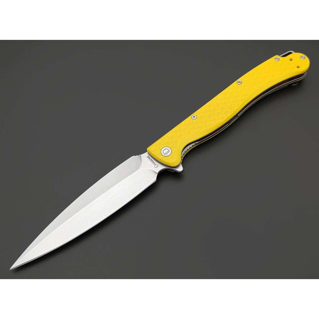 Daggerr нож Vendetta Yellow SW DL сталь 8Cr14MoV стоунвош, рукоять FRN yellow
