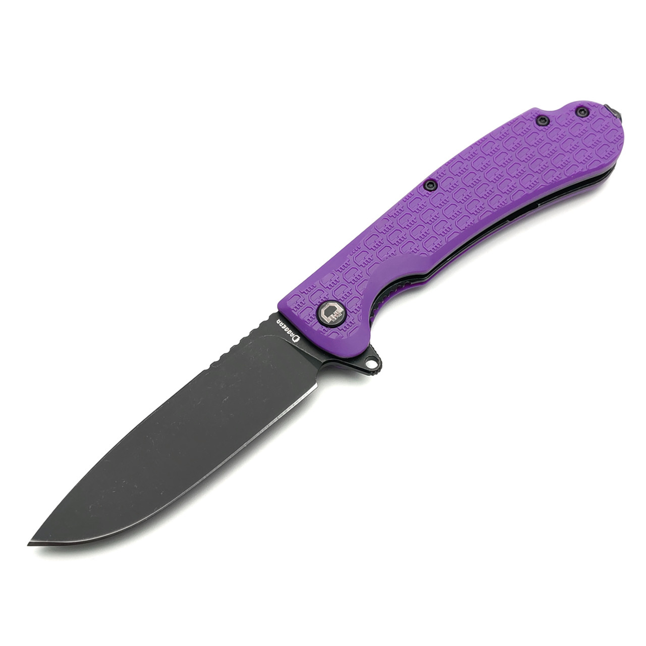 Daggerr нож Wocket Purple BW DL сталь 8Cr14MoV блэквош, рукоять FRN purple