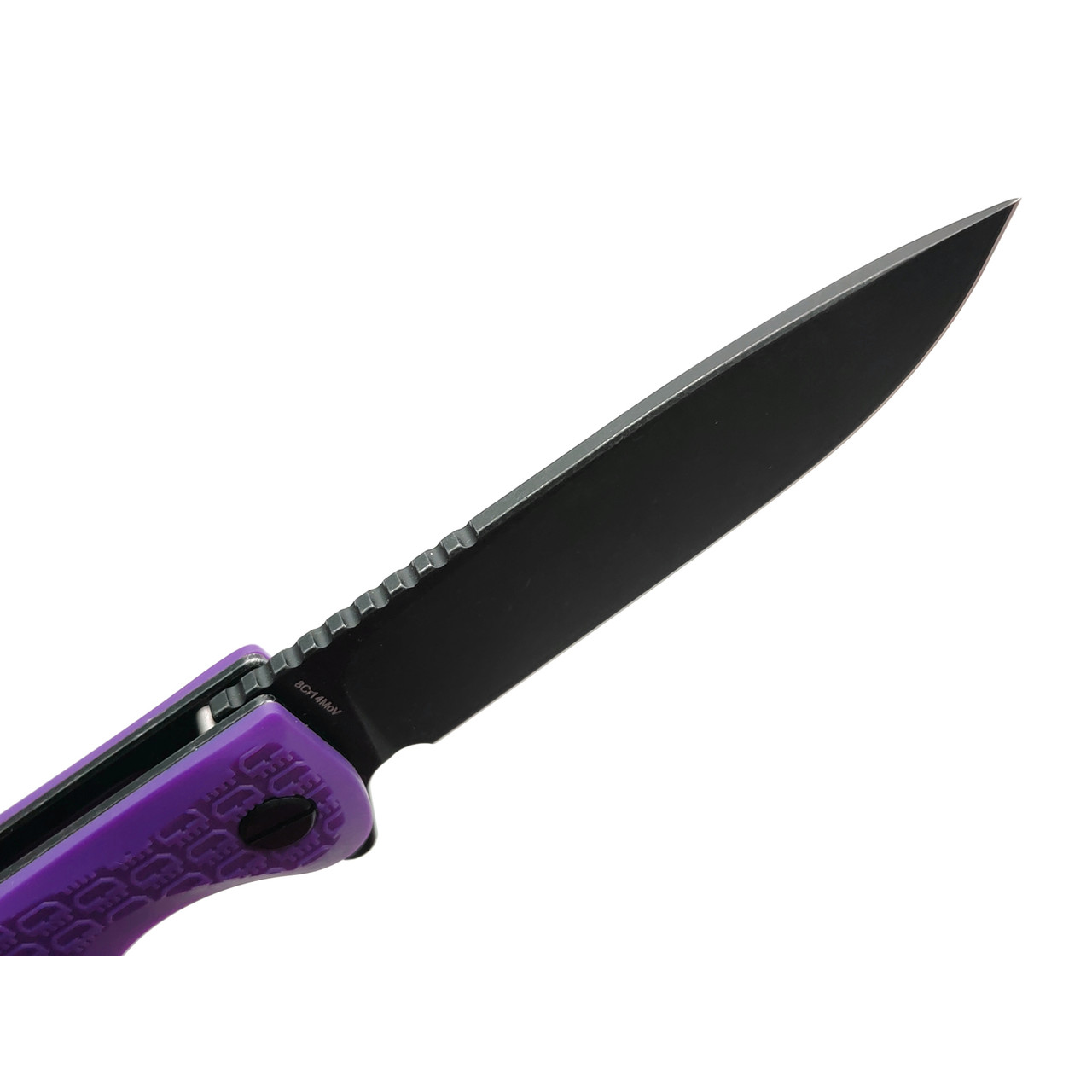 Daggerr нож Wocket Purple BW DL сталь 8Cr14MoV блэквош, рукоять FRN purple