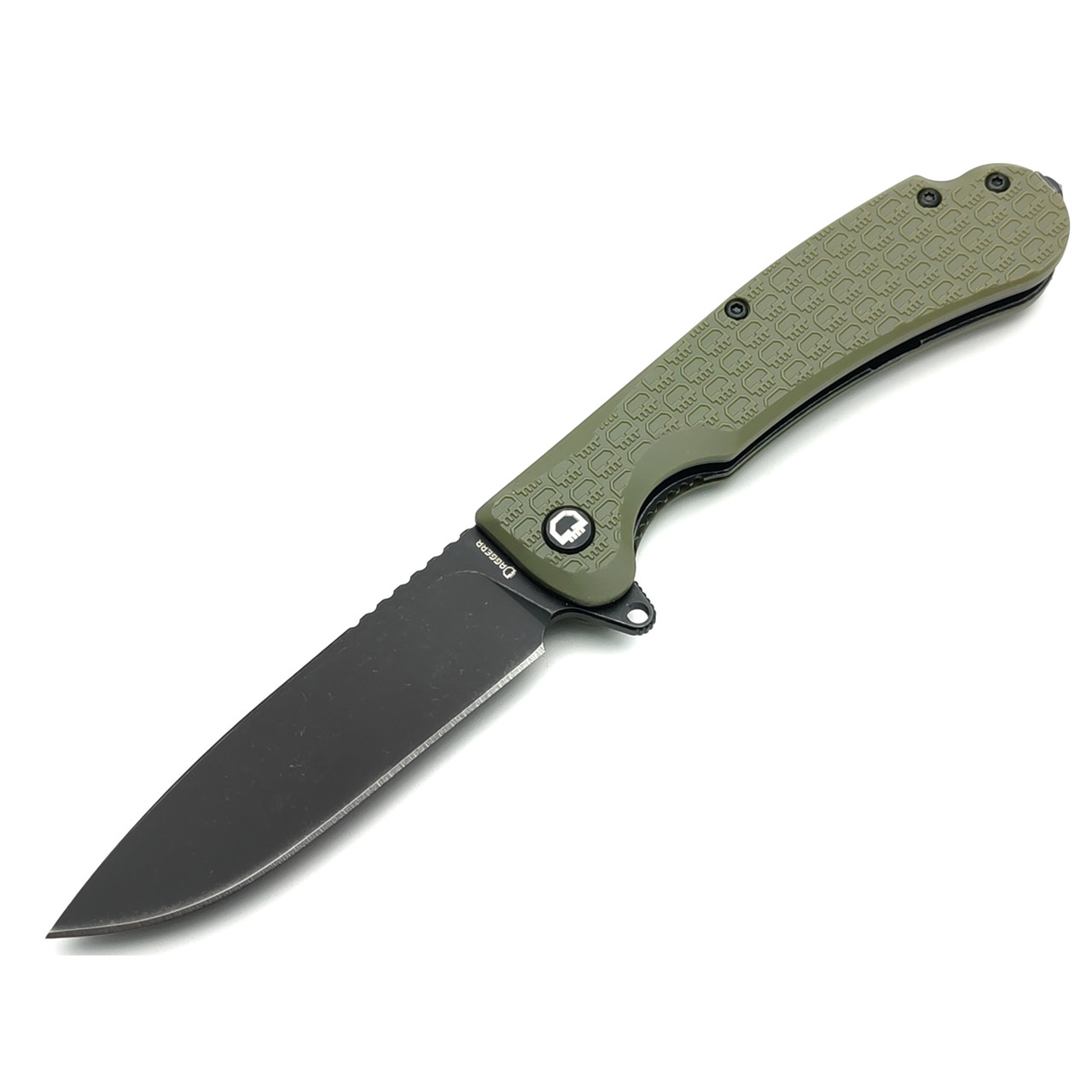 Daggerr нож Wocket Olive BW DL сталь 8Cr14MoV блэквош, рукоять FRN olive