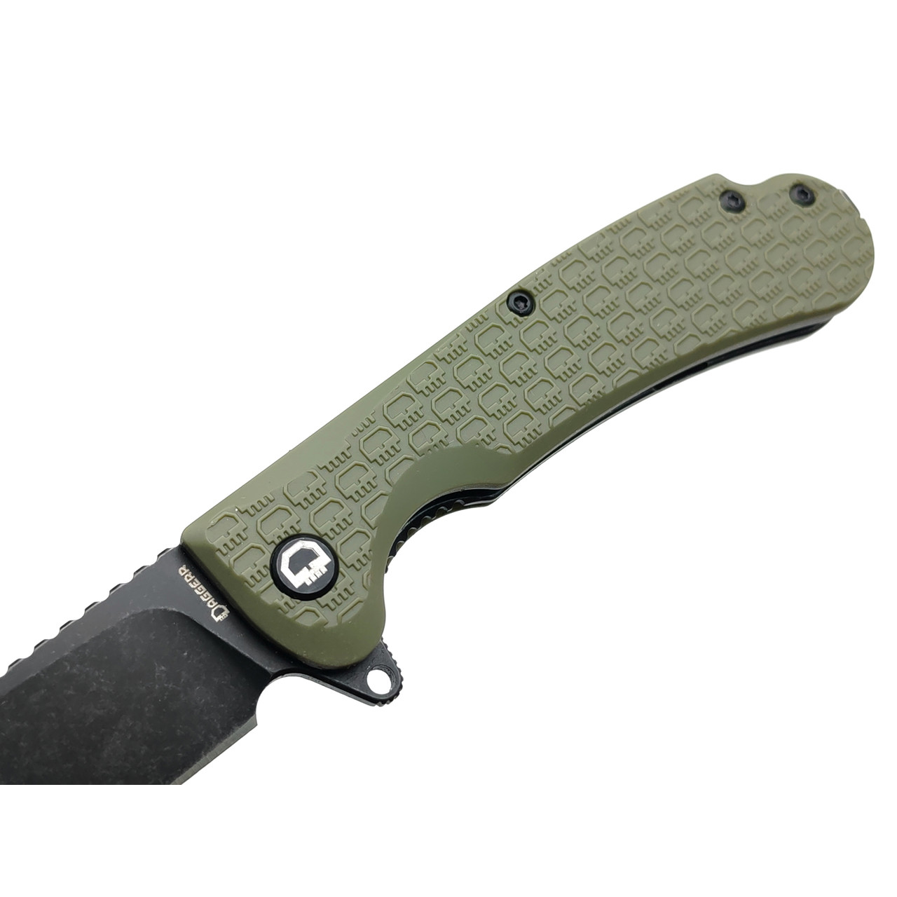 Daggerr нож Wocket Olive BW DL сталь 8Cr14MoV блэквош, рукоять FRN olive