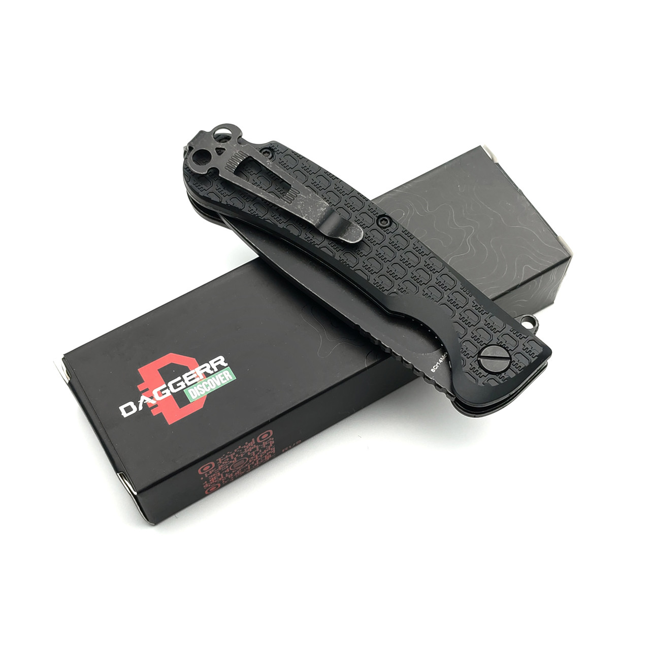 Daggerr нож Wocket All Black DL сталь 8Cr14MoV блэквош, рукоять FRN black