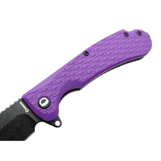 Daggerr нож Powie Purple BW DL сталь 8Cr14MoV блэквош, рукоять FRN purple