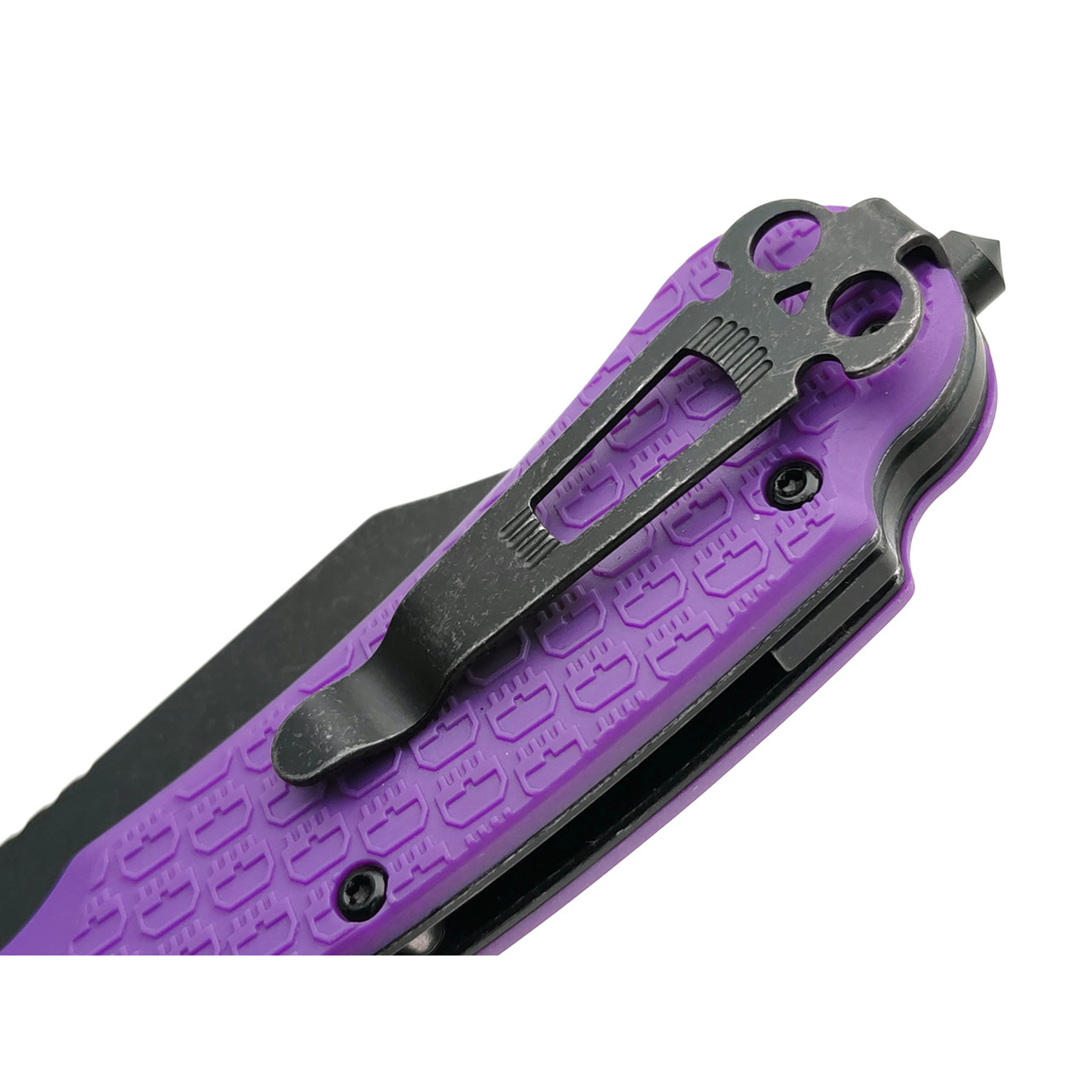Daggerr нож Powie Purple BW DL сталь 8Cr14MoV блэквош, рукоять FRN purple