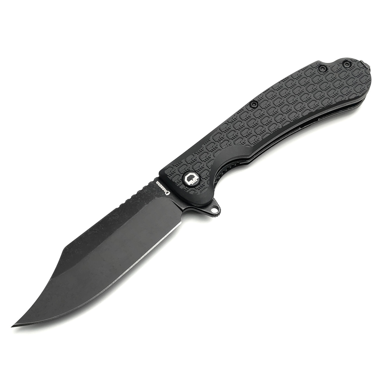 Daggerr нож Powie All Black DL сталь 8Cr14MoV блэквош, рукоять FRN black