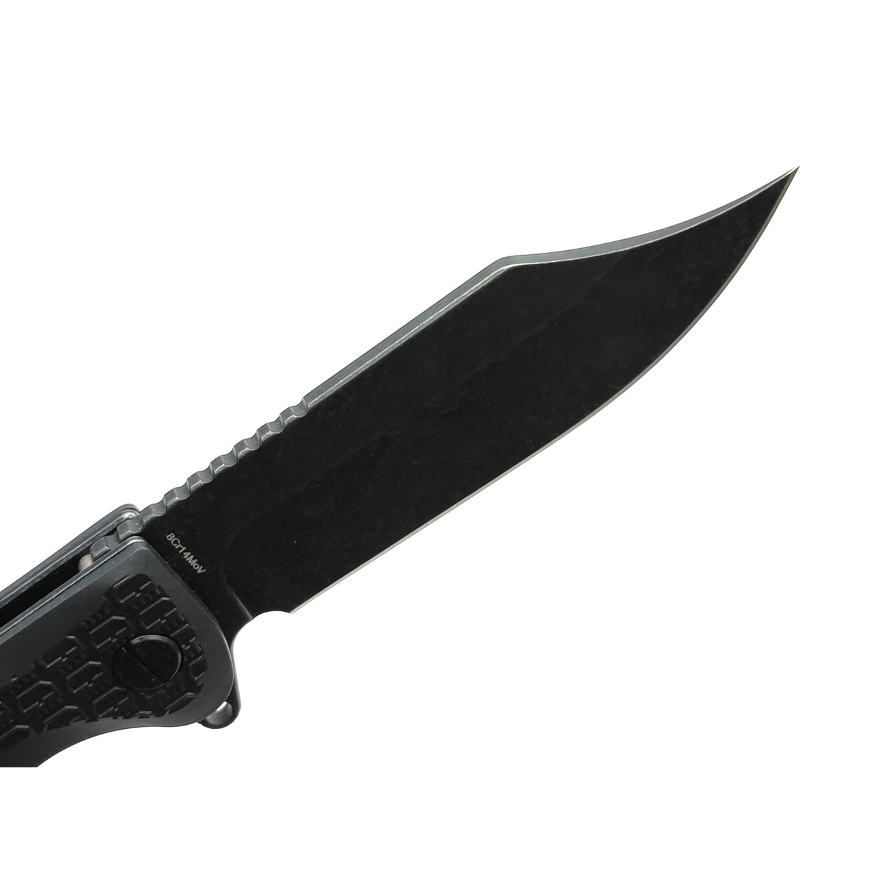 Daggerr нож Powie All Black DL сталь 8Cr14MoV блэквош, рукоять FRN black