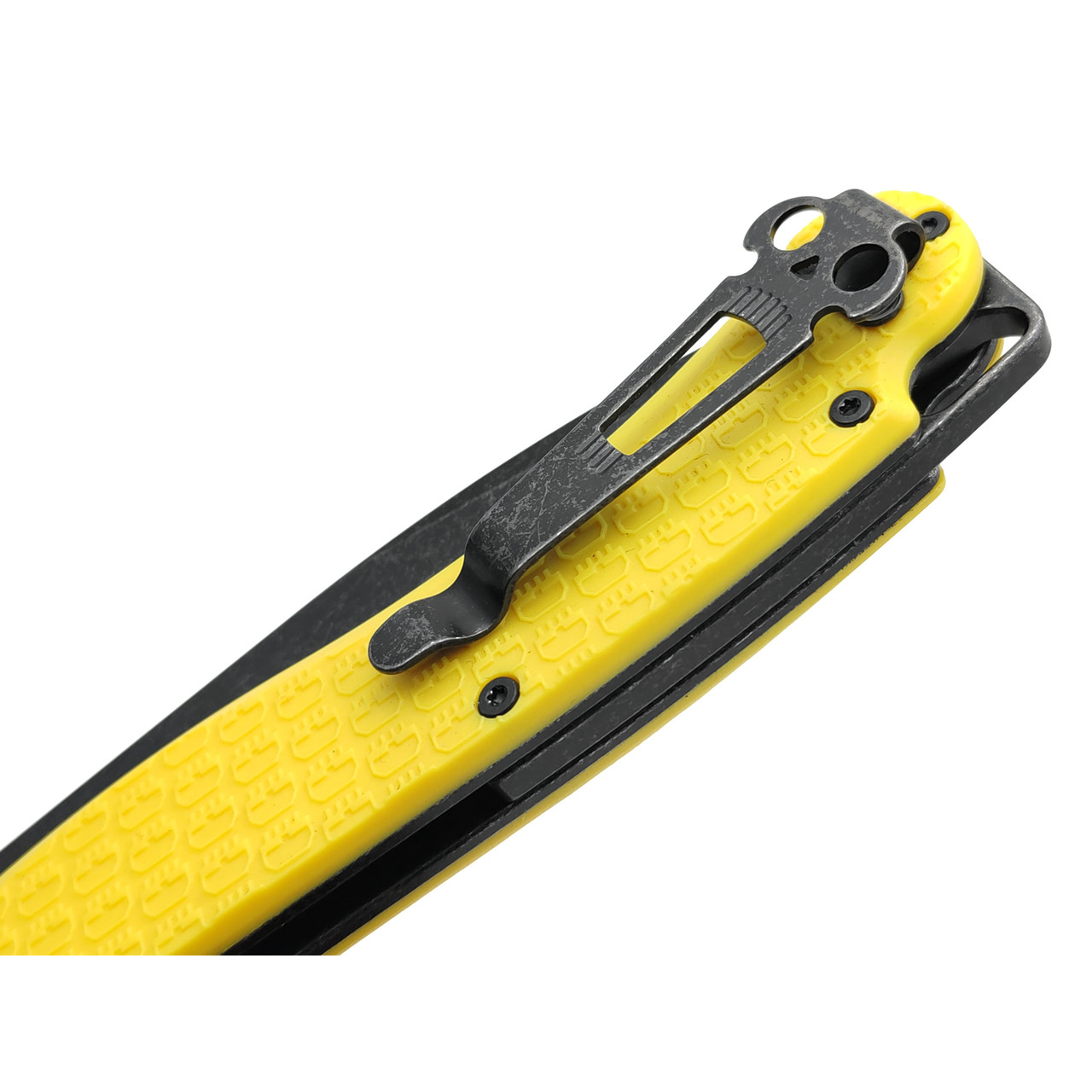 Daggerr нож Finka Yellow BW DL сталь 8Cr14MoV блэквош, рукоять FRN yellow