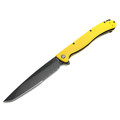 Daggerr нож Shogun Yellow Serrated BW DL сталь 8Cr14MoV блэквош, рукоять FRN yellow