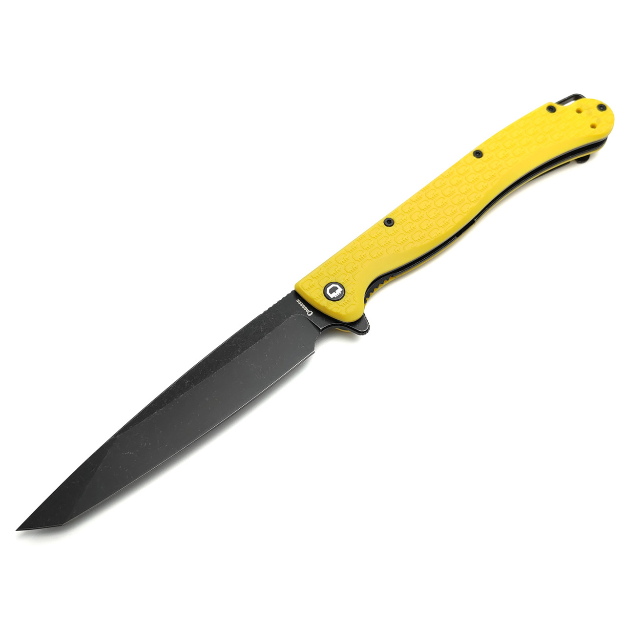 Daggerr нож Shogun Yellow BW DL сталь 8Cr14MoV блэквош, рукоять FRN yellow