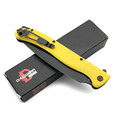 Daggerr нож Vendetta Yellow BW DL сталь 8Cr14MoV блэквош, рукоять FRN yellow