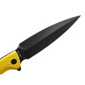 Daggerr нож Vendetta Yellow BW DL сталь 8Cr14MoV блэквош, рукоять FRN yellow