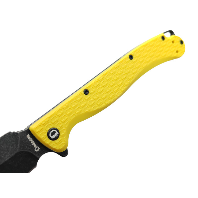 Daggerr нож Vendetta Yellow BW DL сталь 8Cr14MoV блэквош, рукоять FRN yellow