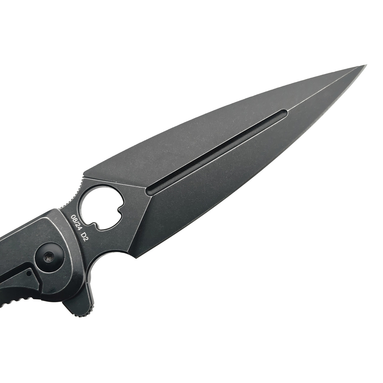 Daggerr нож Arrow Flipper frame lock all black сталь D2 блэквош, рукоять Steel блэквош