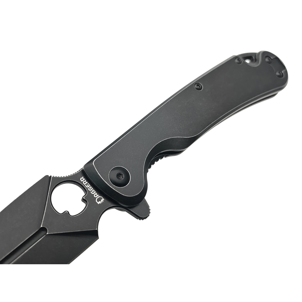 Daggerr нож Arrow Flipper frame lock all black сталь D2 блэквош, рукоять Steel блэквош