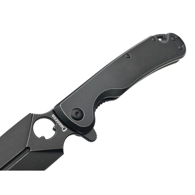 Daggerr нож Arrow Flipper frame lock all black сталь D2 блэквош, рукоять Steel блэквош