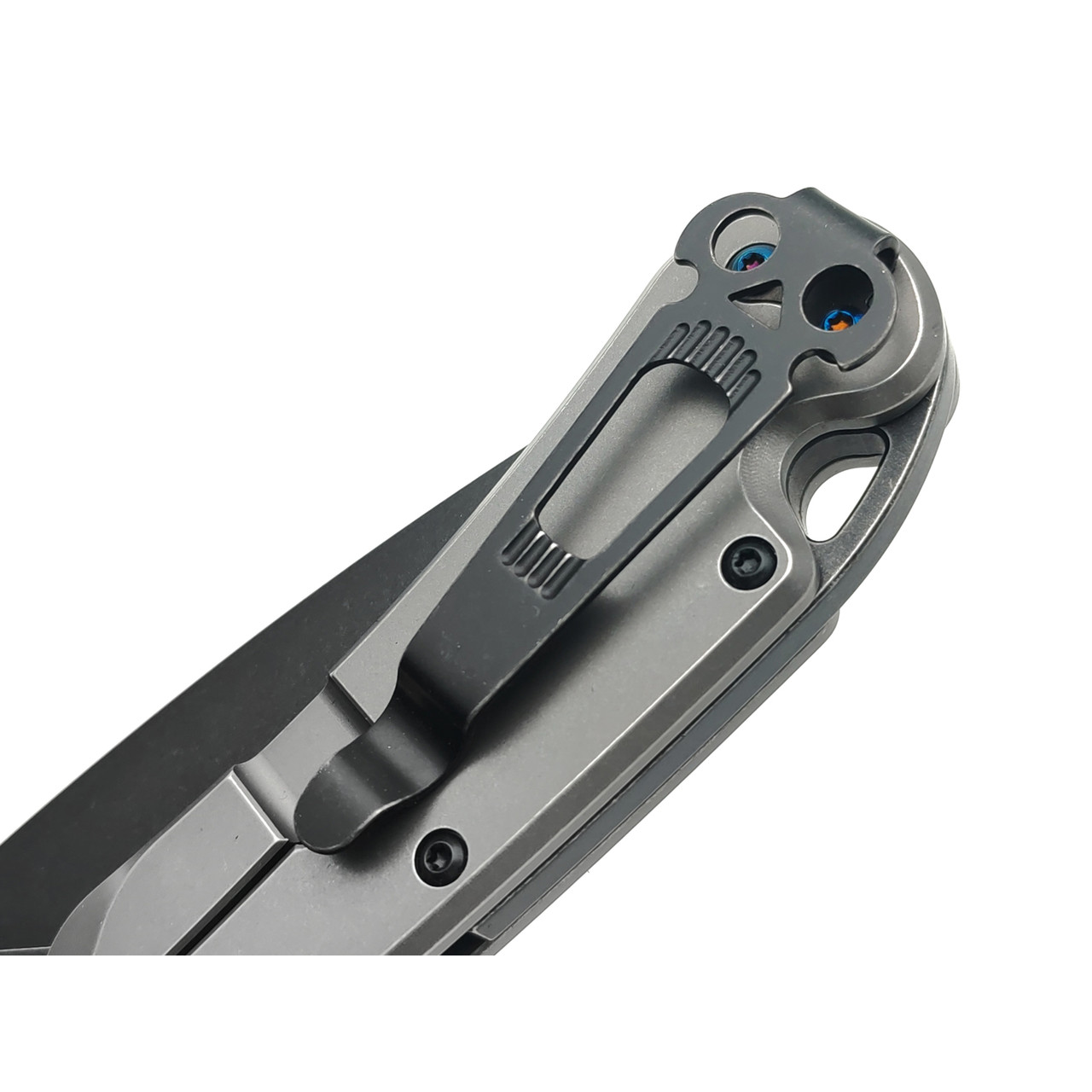 Daggerr нож Arrow Flipper frame lock BW сталь D2 блэквош, рукоять Steel gray
