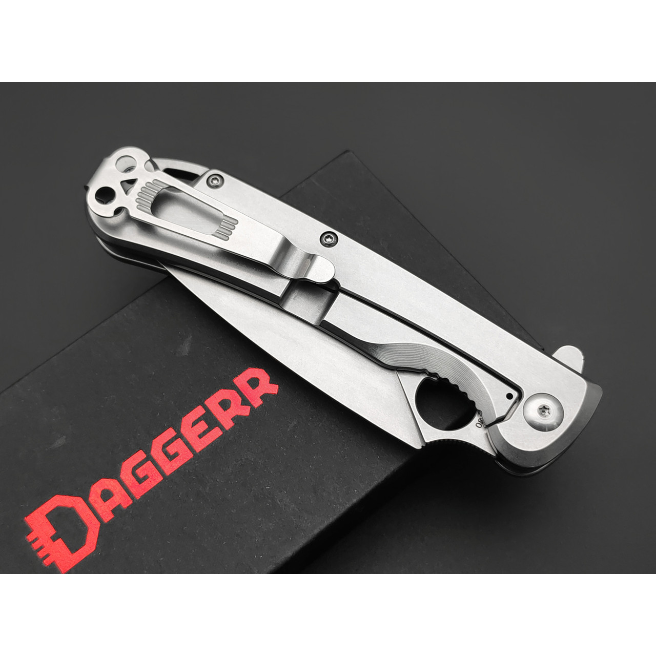 Daggerr нож Arrow Flipper frame lock SW сталь D2 стоунвош, рукоять Steel