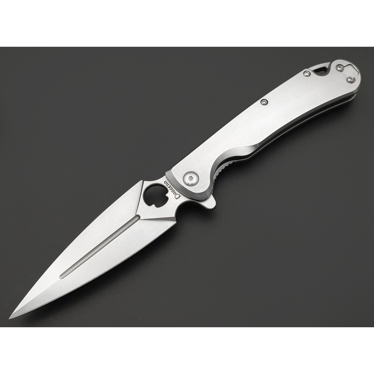 Daggerr нож Arrow Flipper frame lock SW сталь D2 стоунвош, рукоять Steel
