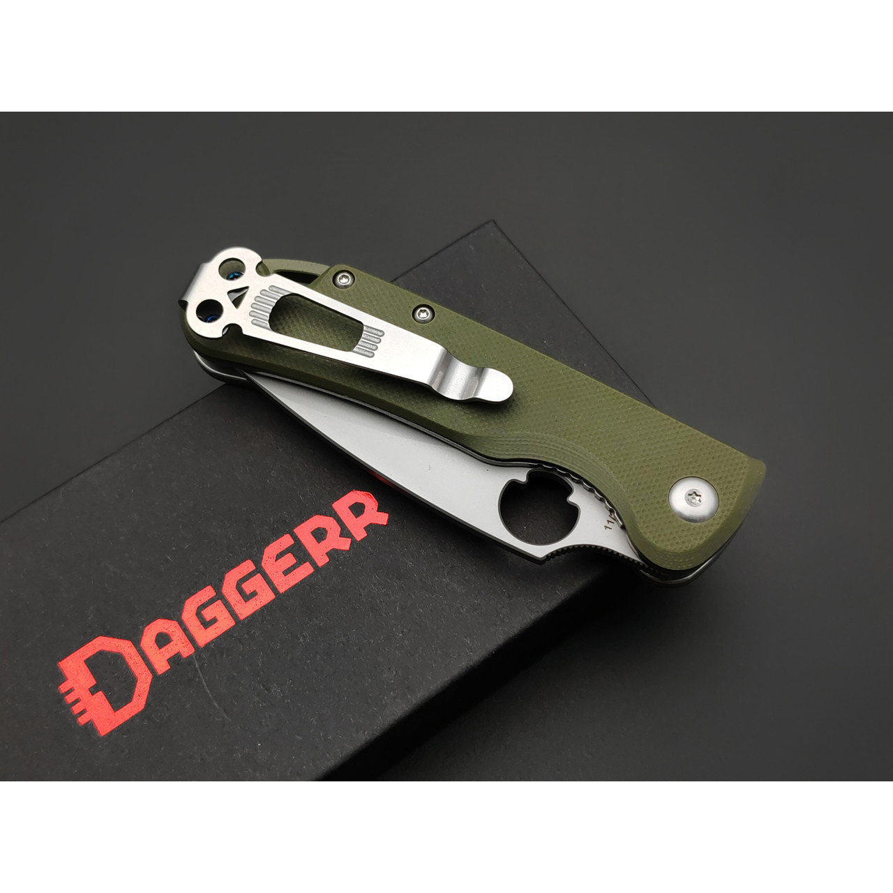 Daggerr нож Sting Mini Olive BB сталь VG-10 bead blast, рукоять G10 olive