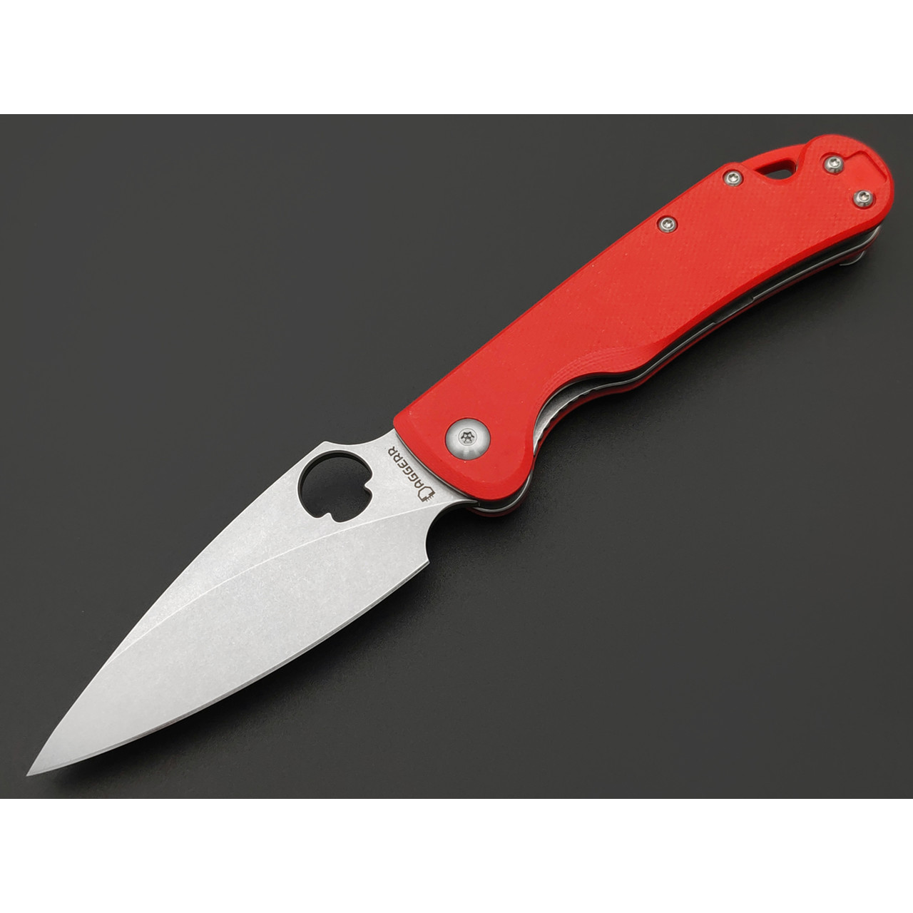 Daggerr нож Sting Mini Red SW сталь D2 стоунвош, рукоять G10 red
