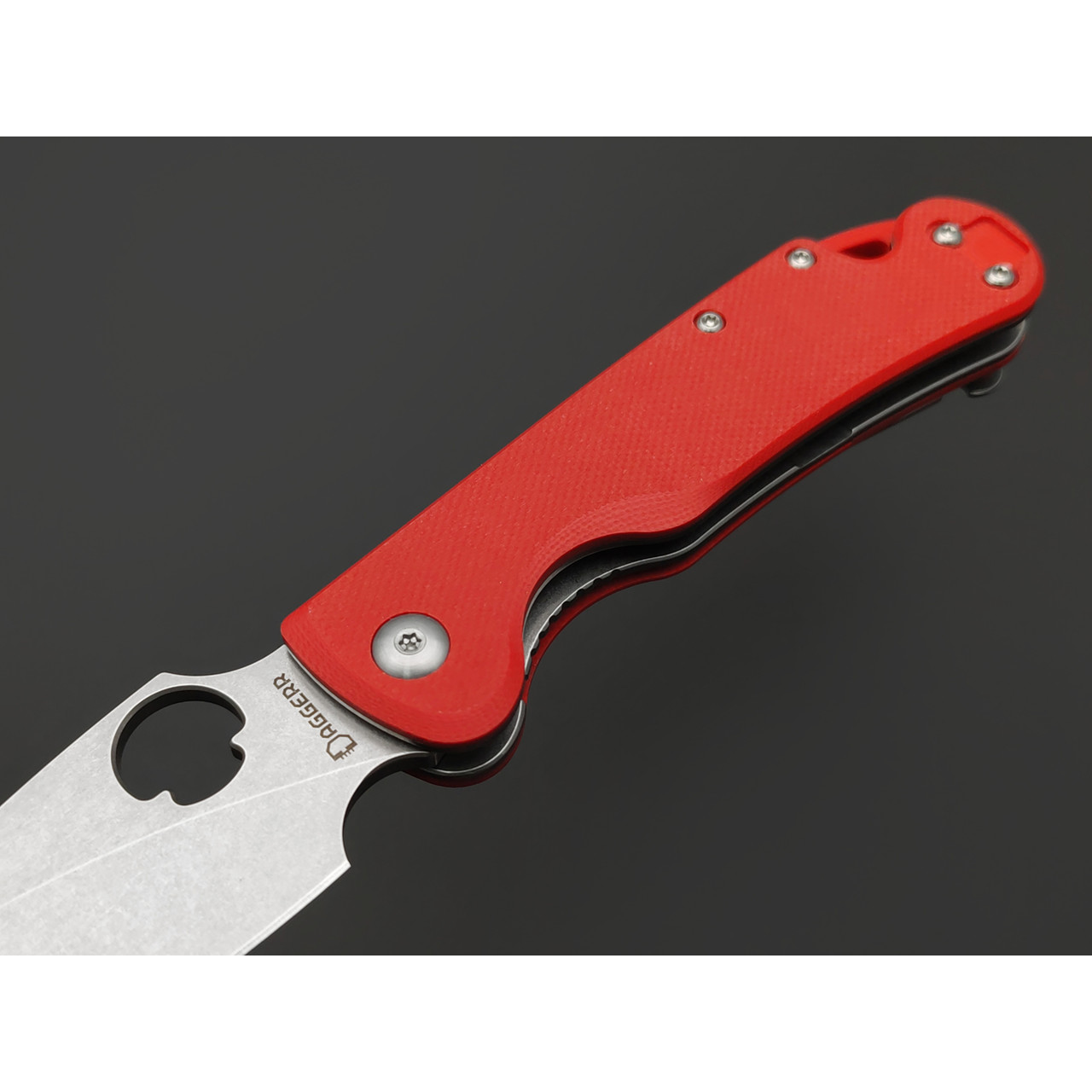 Daggerr нож Sting Mini Red SW сталь D2 стоунвош, рукоять G10 red