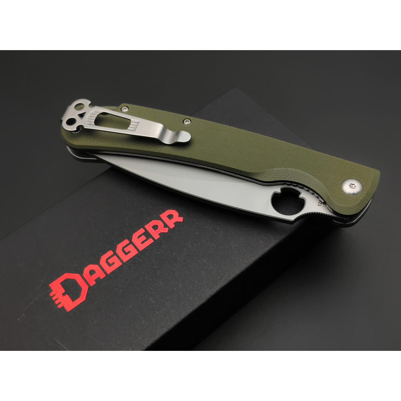 Daggerr нож Sting XL Olive BB сталь VG-10 bead blast, рукоять G10 olive