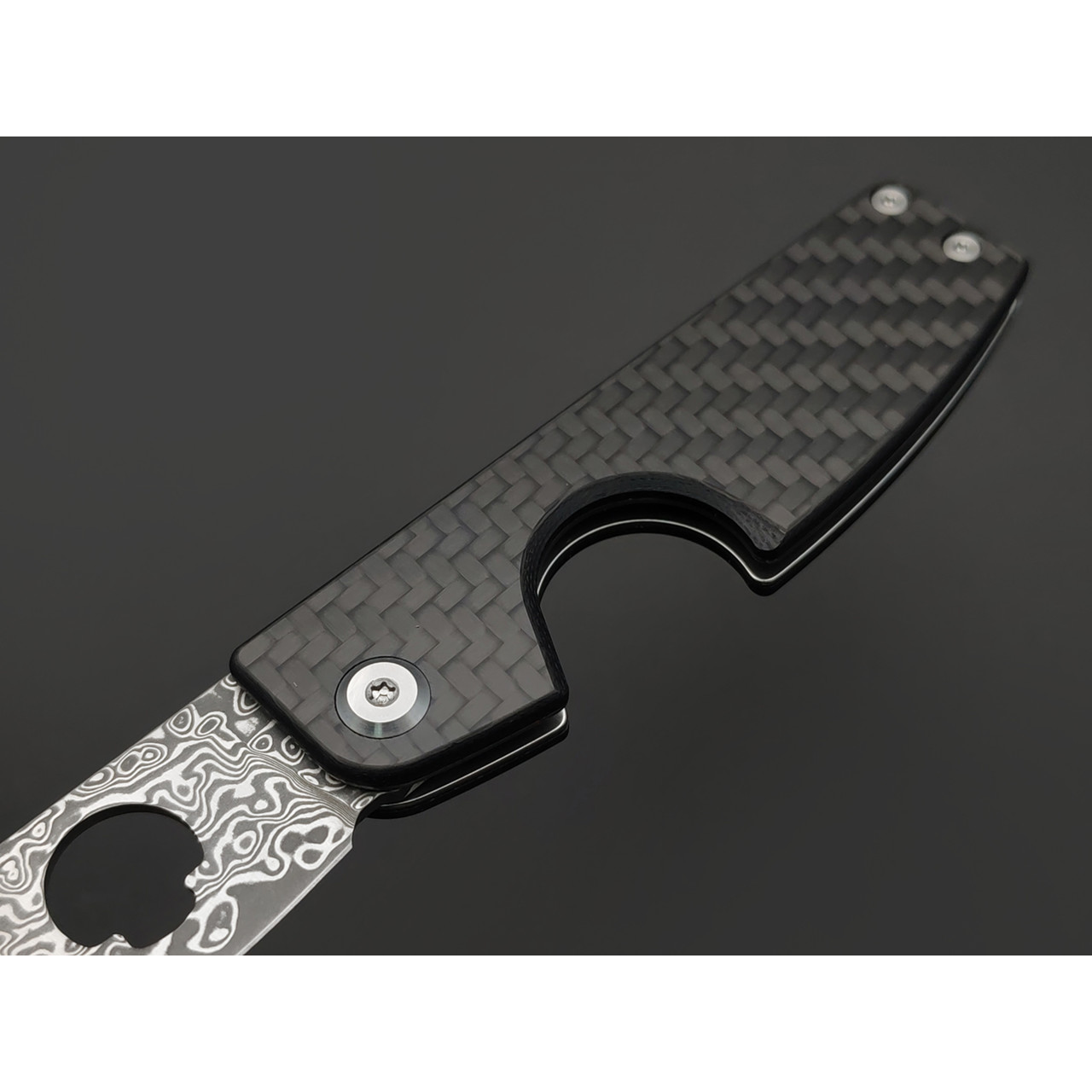 Daggerr нож сигарный Cigarknife сталь Дамаск, рукоять Карбон чёрный