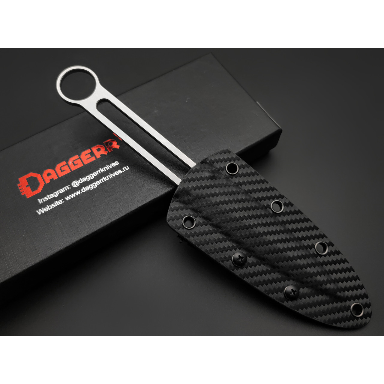 Daggerr нож DASK сталь 8Cr13MoV стоунвош, ножны Holstex black