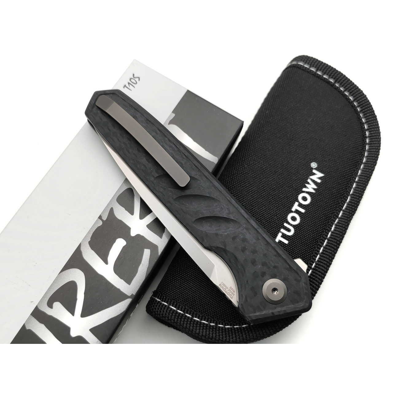 TuoTown и Eagle Knives складной нож Hrebet сталь T10S бид-бласт, рукоять G10-Карбон
