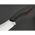 Град Горький нож Канадец сталь Х12МФ bead blast, рукоять G10 black & red