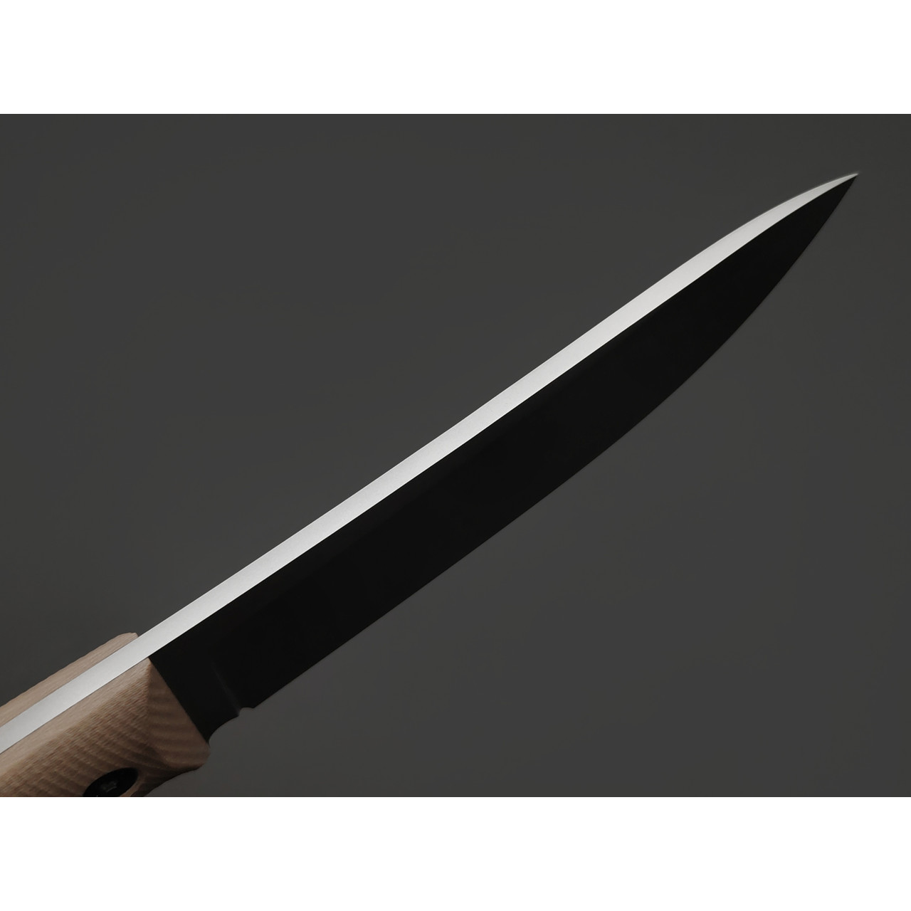 Град Горький нож Охотник сталь Aus-10Co satin, рукоять G10 tan