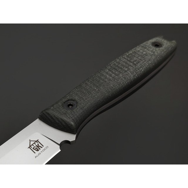 Град Горький нож Оса сталь Aus-10Co bead blast, рукоять Micarta gray canvas