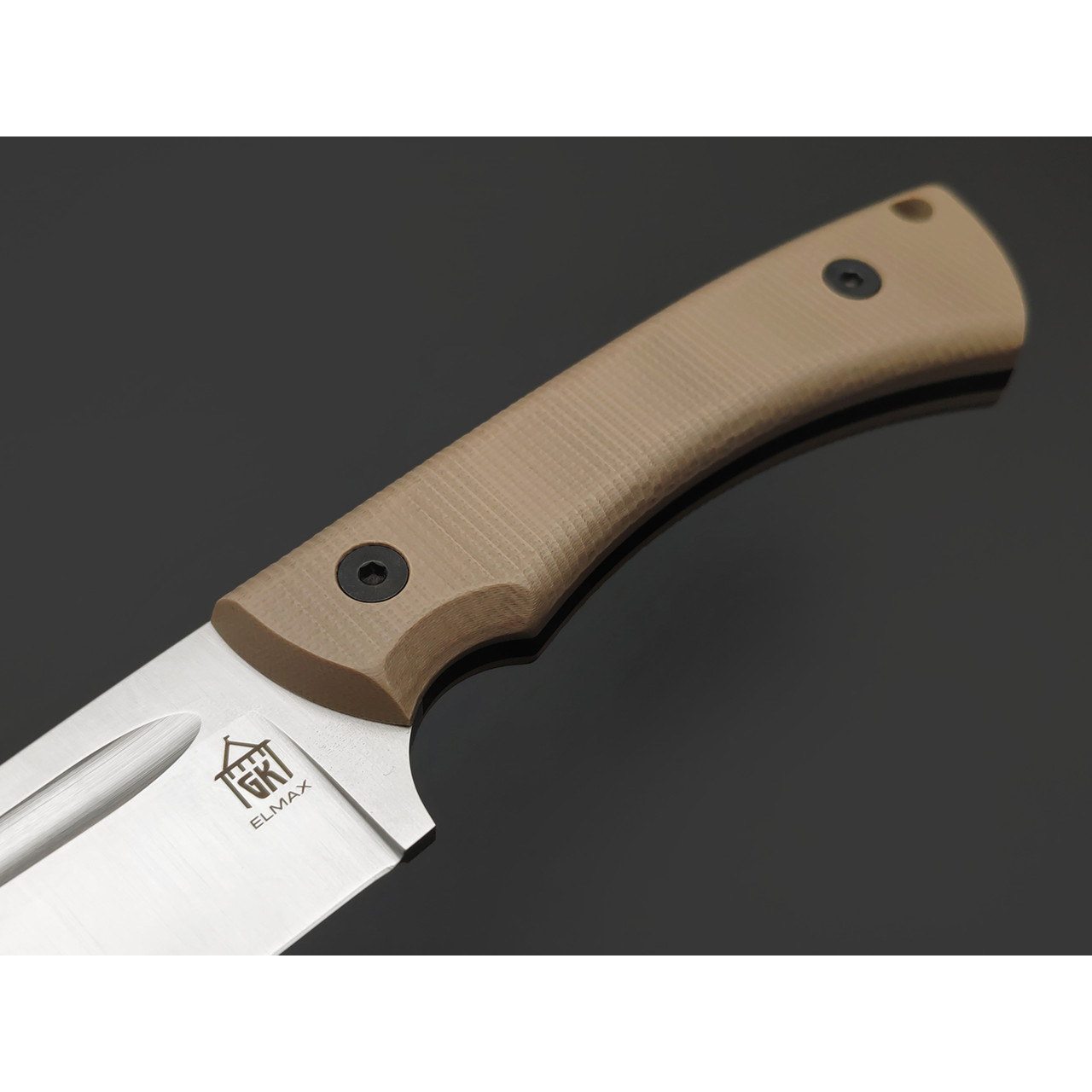 Град Горький нож Райбек №2 сталь Elmax satin, рукоять G10 tan & black