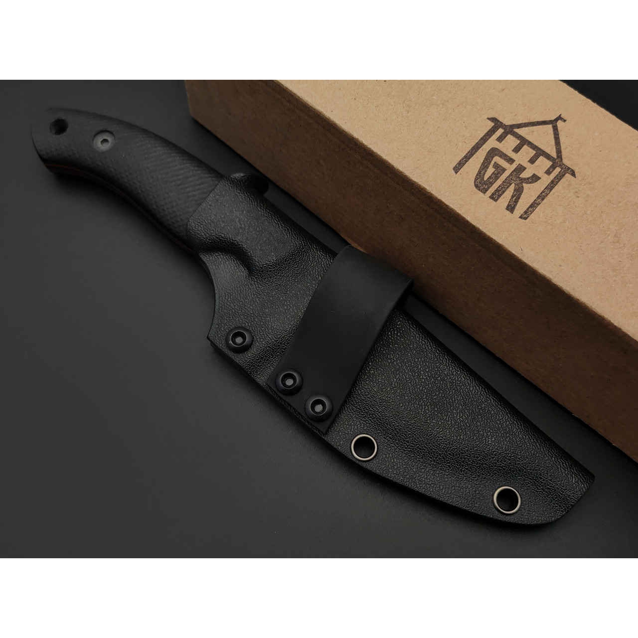 Град Горький нож Райбек №1 сталь VG-10 стоунвош, рукоять G10 black & red