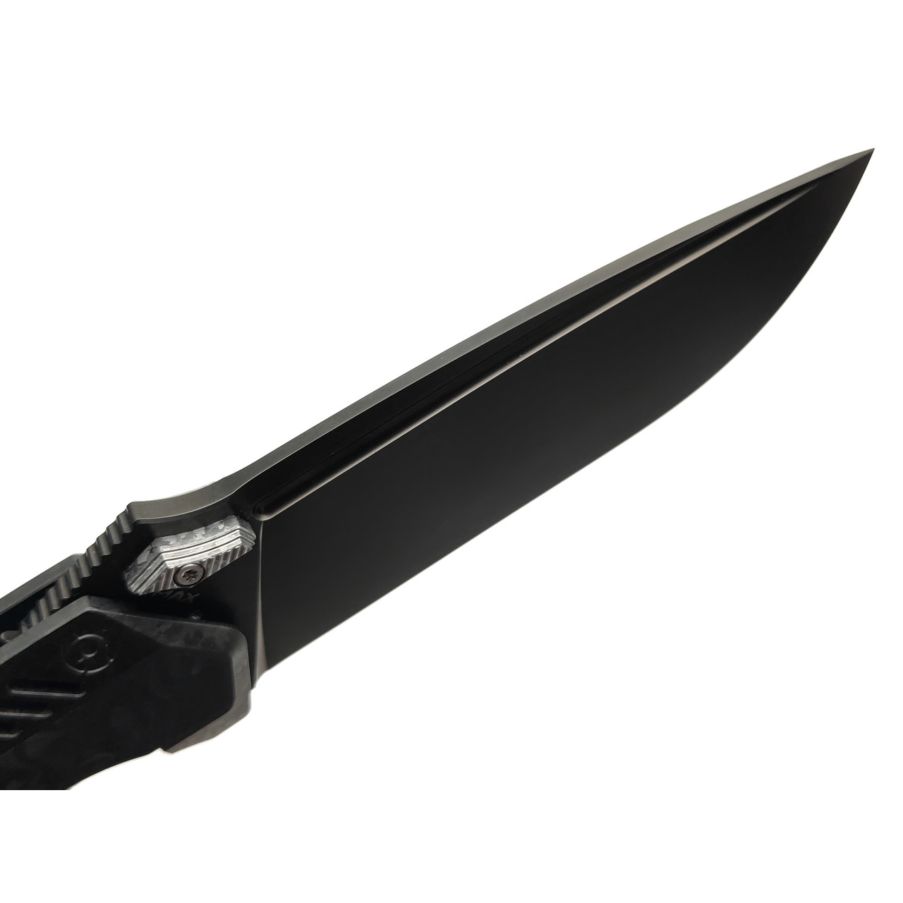 TuoTown складной нож Tiburon TTR-MKDC сталь TMAX DLC, рукоять Titanium Crystal, Carbon fiber chaotic black