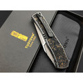 TuoTown складной нож Lau Integral TLA-MC сталь TMAX satin, рукоять Titanium Crystal Grey, Carbon fiber chaotic gold TuoTown складной нож Lau Integral TLA-MC сталь TMAX satin, рукоять Titanium Crystal Grey, Carbon fiber chaotic gold