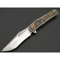 TuoTown складной нож Lau Integral TLA-MC сталь TMAX satin, рукоять Titanium Crystal Grey, Carbon fiber chaotic gold TuoTown складной нож Lau Integral TLA-MC сталь TMAX satin, рукоять Titanium Crystal Grey, Carbon fiber chaotic gold
