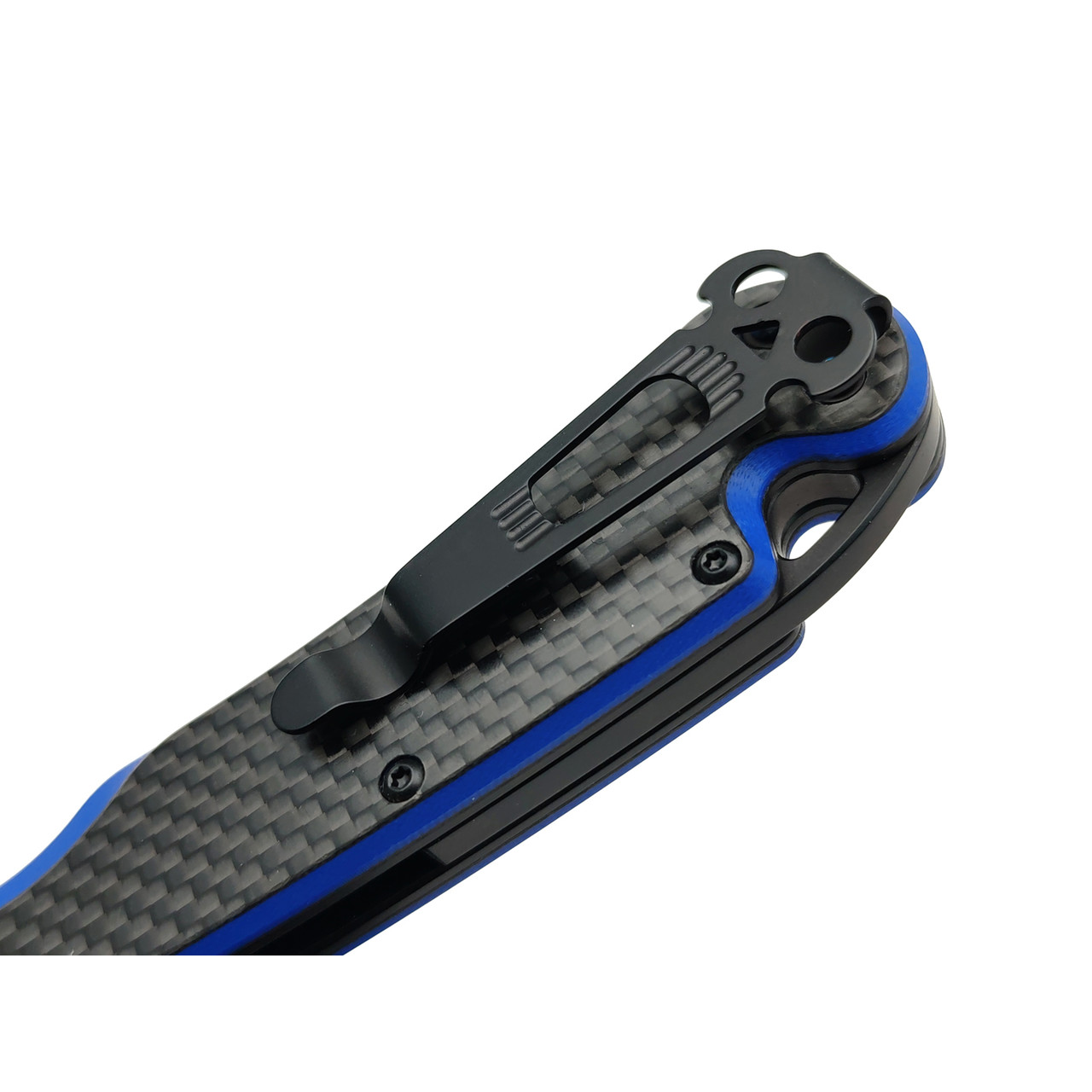 Daggerr нож Sting X-Lock CF сталь D2 DLC, рукоять Карбон, G10 синий