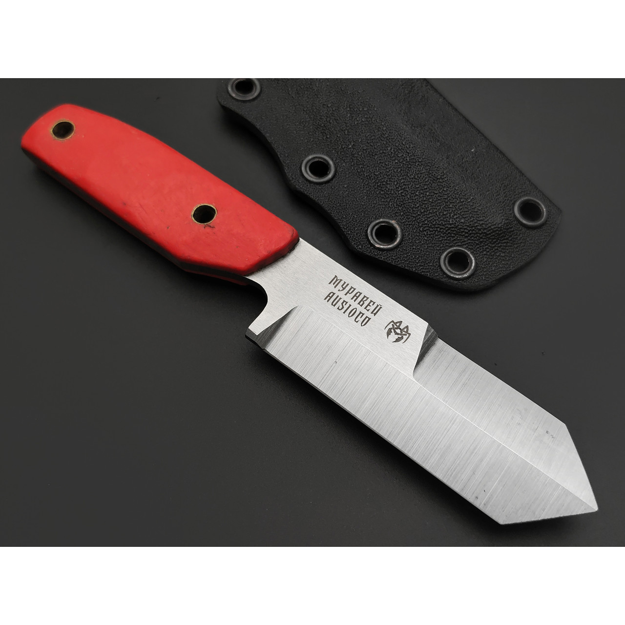 Мастерская Муравей нож Муравей сталь Aus-10Co, рукоять Durostone red, латунь