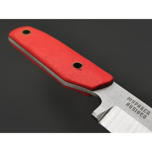 Мастерская Муравей нож Муравей сталь Aus-10Co, рукоять Durostone red, латунь