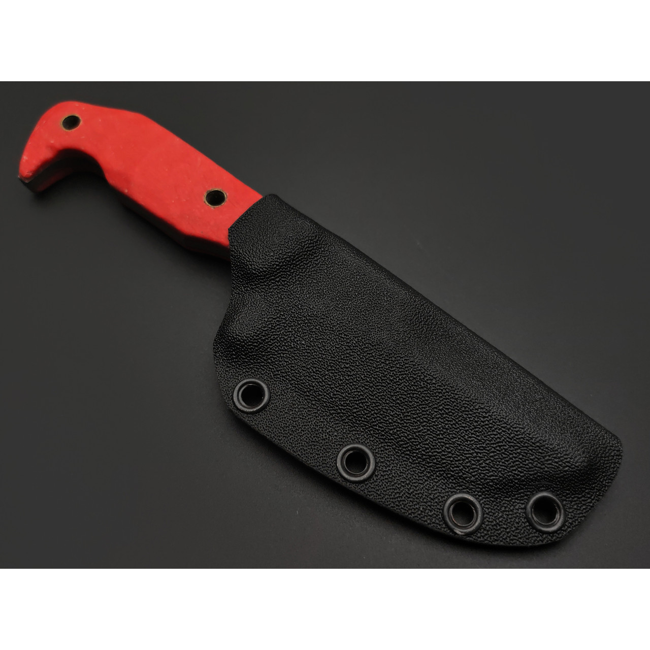 Мастерская Муравей нож Жало 95 мм сталь Х12МФ, рукоять Durostone red, латунь
