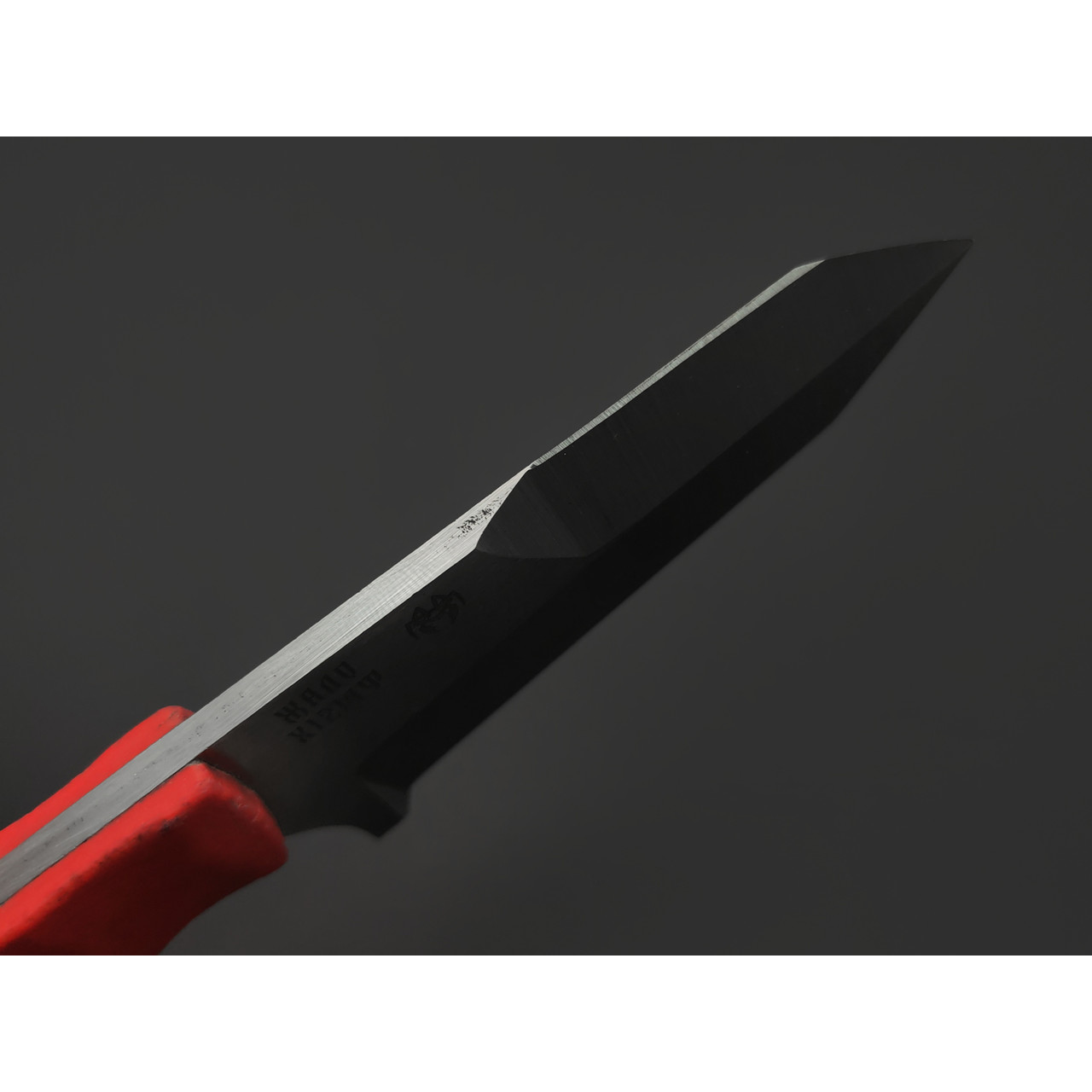Мастерская Муравей нож Жало 95 мм сталь Х12МФ, рукоять Durostone red, латунь