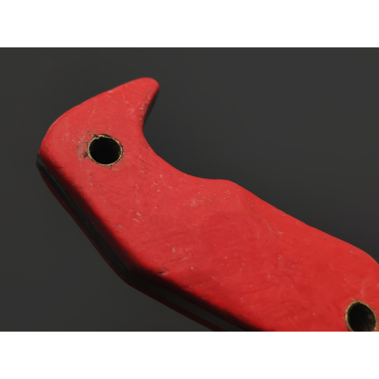 Мастерская Муравей нож Жало 95 мм сталь Х12МФ, рукоять Durostone red, латунь