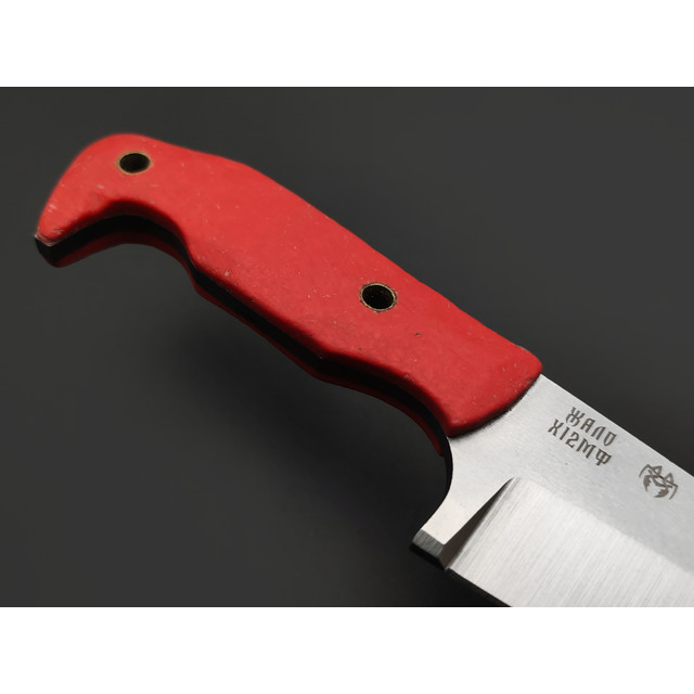 Мастерская Муравей нож Жало 95 мм сталь Х12МФ, рукоять Durostone red, латунь