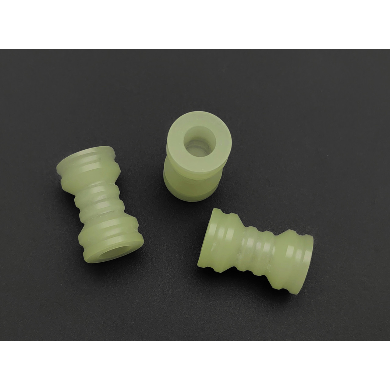 DwarfCustom бусина Поршень с люминофором transparent Green