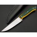 Ural EDC нож ЧелнокЪ сталь JM390A satin, рукоять G10 green & yellow, латунь Ural EDC нож ЧелнокЪ сталь JM390A satin, рукоять G10 green & yellow, латунь