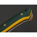 Ural EDC нож ЧелнокЪ сталь JM390A satin, рукоять G10 green & yellow, латунь Ural EDC нож ЧелнокЪ сталь JM390A satin, рукоять G10 green & yellow, латунь