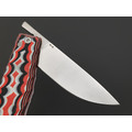 Андрей Кулаков фрикционный нож KUL0172 сталь K110 satin, рукоять G10 black-red & white