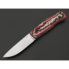 Андрей Кулаков фрикционный нож KUL0172 сталь K110 satin, рукоять G10 black-red & white