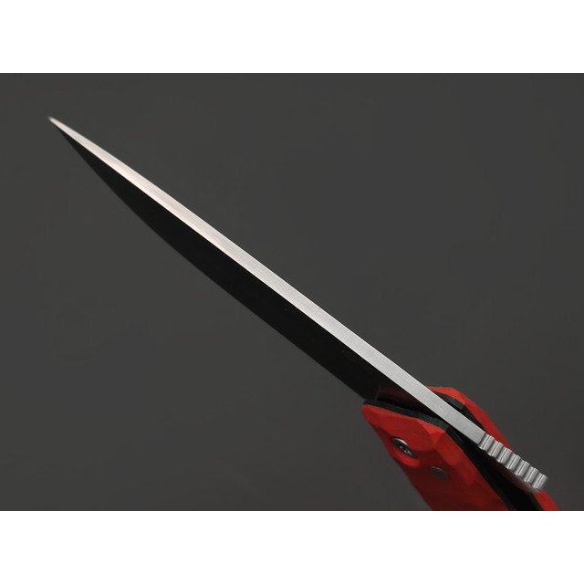 Андрей Кулаков фрикционный нож KUL0170 сталь K110 satin, рукоять G10 red & black